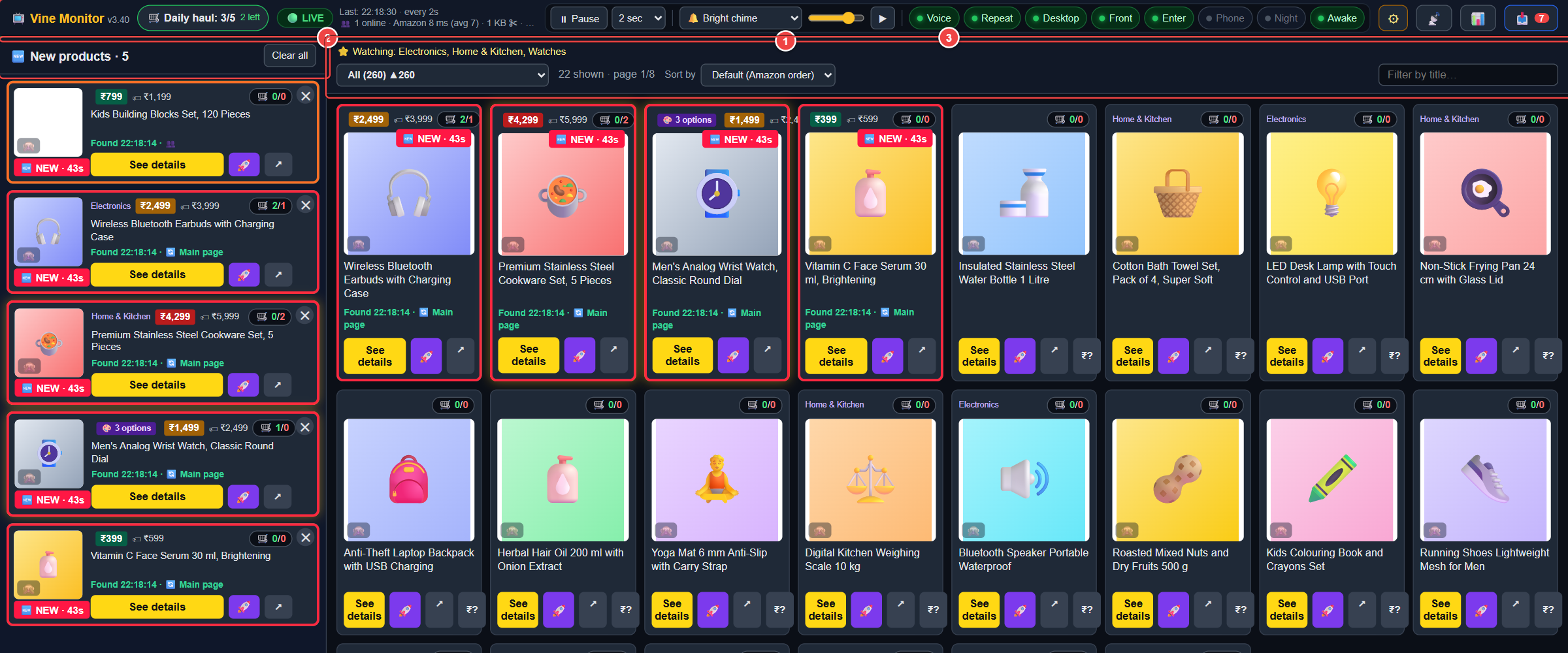 The whole screen